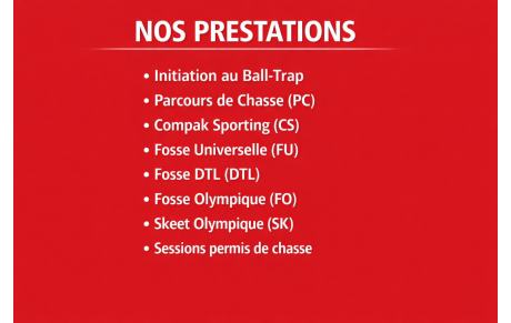 Nos prestations - Intallations - Club House